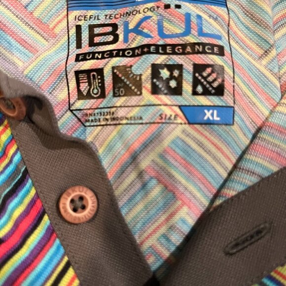 IBKUL Function + Elegance Golf Tennis Pickleball Polo Shirt - EUC - Men's XL - Picture 7 of 9